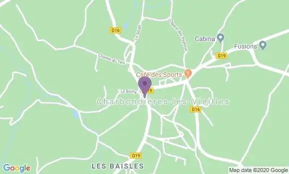 Localisation Charbonnieres les Vieilles Ap - 63410