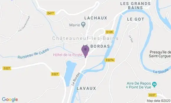 Localisation Chateauneuf les Bains Ap - 63390