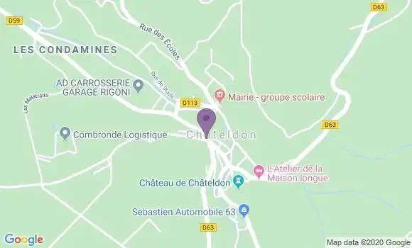 Localisation Chateldon Bp - 63290