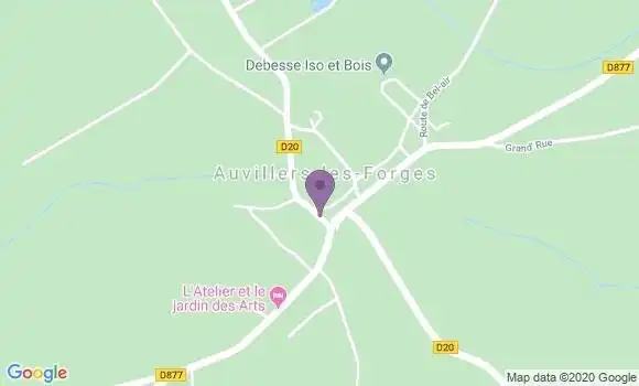 Localisation Auvillers les Forges Ap - 08260