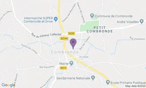 Localisation Combronde - 63460