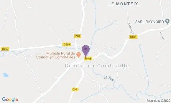 Localisation Condat En Combraille Bp - 63380