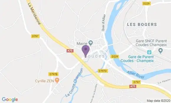 Localisation Coudes - 63114