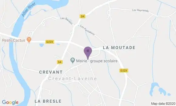 Localisation Crevant Laveine Bp - 63350