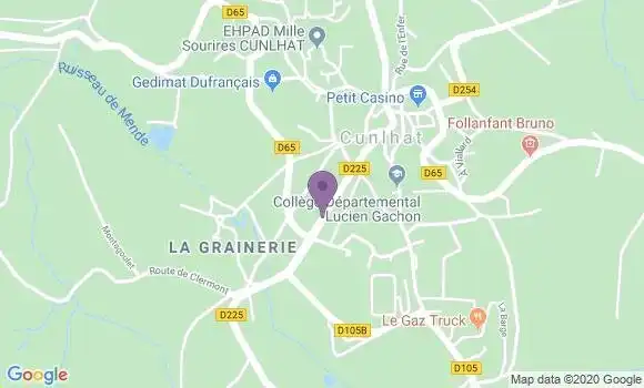 Localisation Cunlhat - 63590