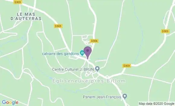 Localisation Egliseneuve Pres Billom Ap - 63160