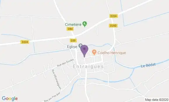 Localisation Entraigues Ap - 63720