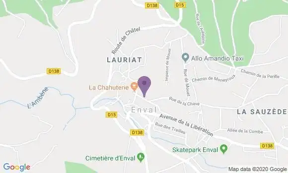 Localisation Enval Bp - 63530