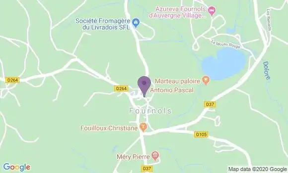 Localisation Fournols Bp - 63980