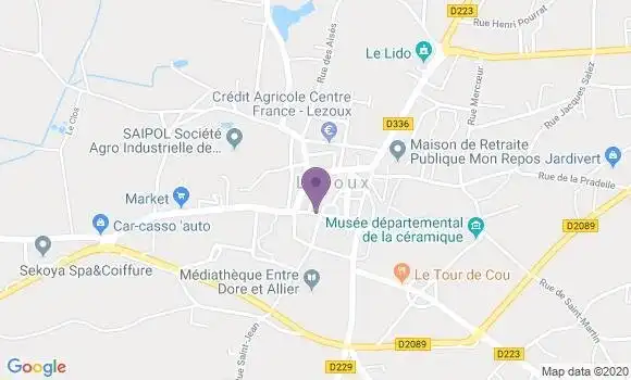 Localisation Lezoux - 63190