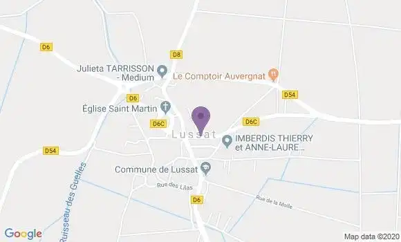 Localisation Lussat Ap - 63360