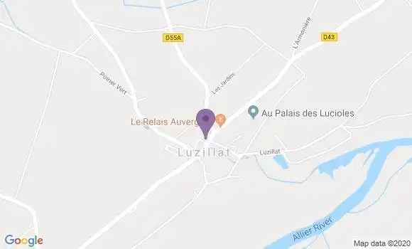 Localisation Luzillat Ap - 63350