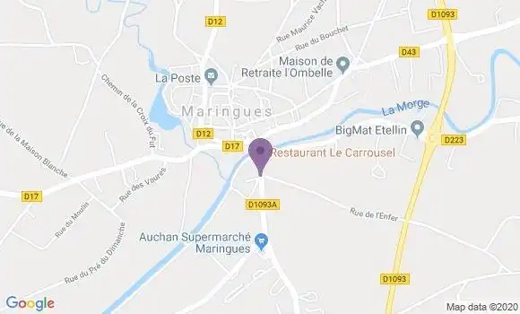 Localisation Maringues - 63350