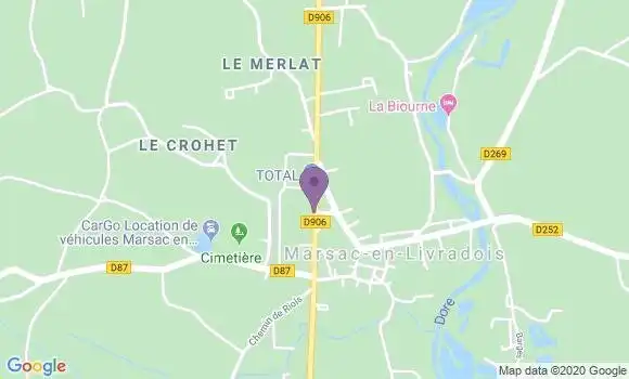 Localisation Marsac En Livradois Bp - 63940