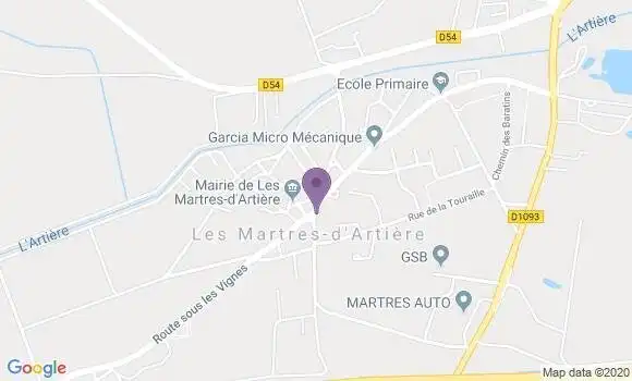 Localisation Les Martres d