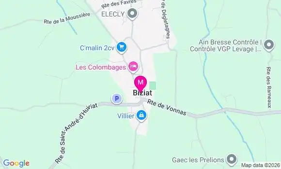 Localisation Biziat - 01290