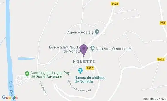 Localisation Nonette Ap - 63340