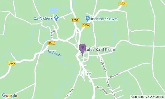 Localisation Olby Bp - 63210