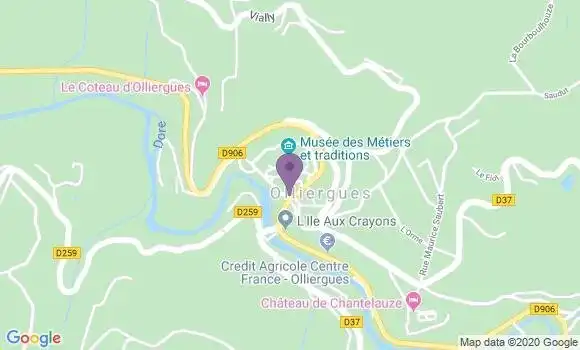 Localisation Olliergues - 63880