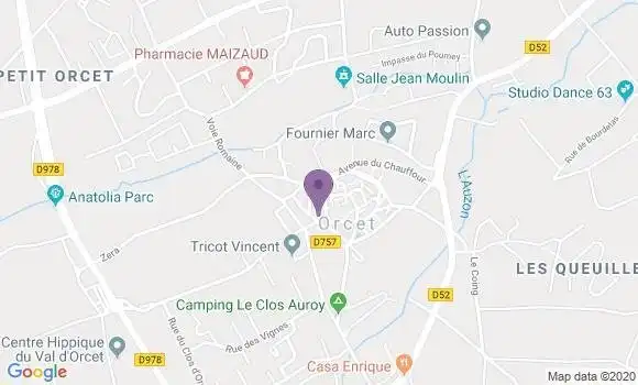 Localisation Orcet Bp - 63670