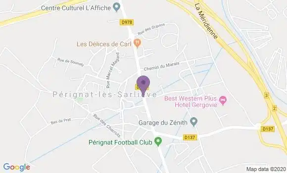 Localisation Perignat les Sarlieve Bp - 63170