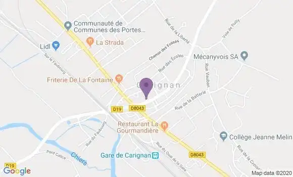 Localisation Carignan - 08110