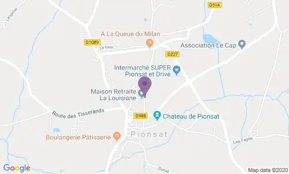 Localisation Pionsat Bp - 63330