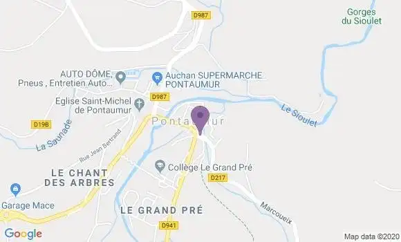 Localisation Pontaumur - 63380
