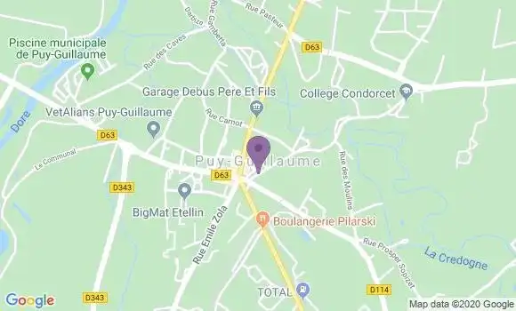 Localisation Puy Guillaume - 63290