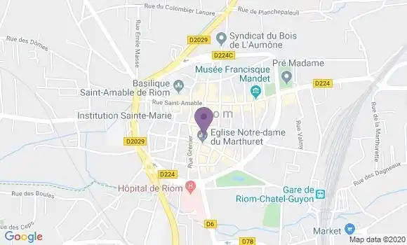 Localisation Riom - 63200