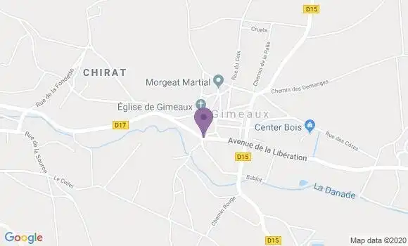 Localisation Gimeaux Ap - 63200