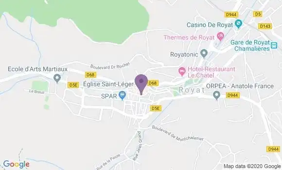 Localisation Royat Bp - 63130