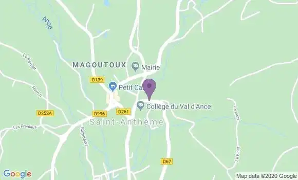 Localisation Saint Antheme - 63660