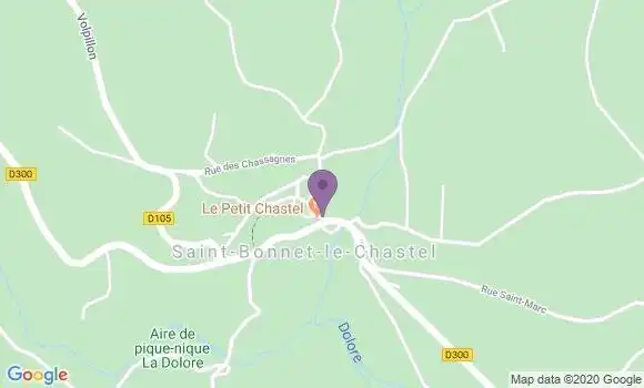 Localisation Saint Bonnet le Chastel Ap - 63630