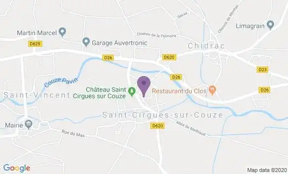 Localisation Saint Cirgues sur Couze Bp - 63320