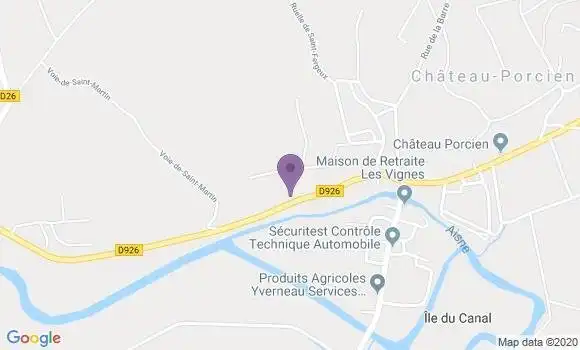 Localisation Chateau Porcien Bp - 08360