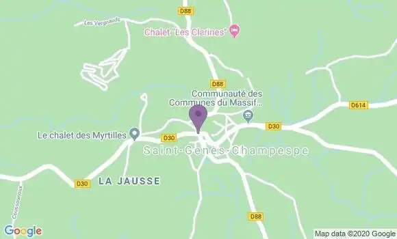 Localisation Saint Genes Champespe Ap - 63850