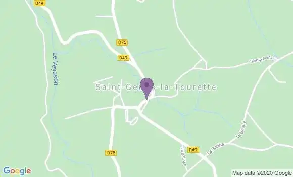 Localisation Saint Genes la Tourette Ap - 63580