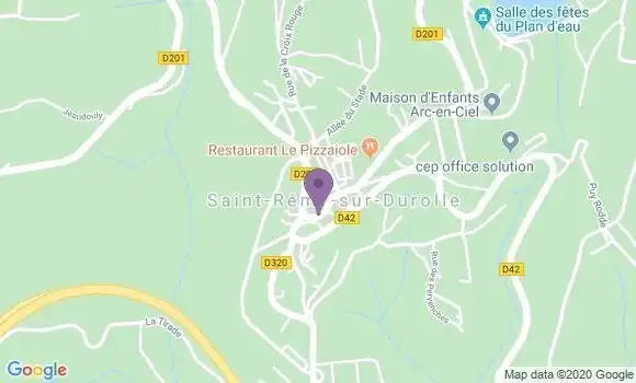 Localisation Saint Remy sur Durolle Bp - 63550