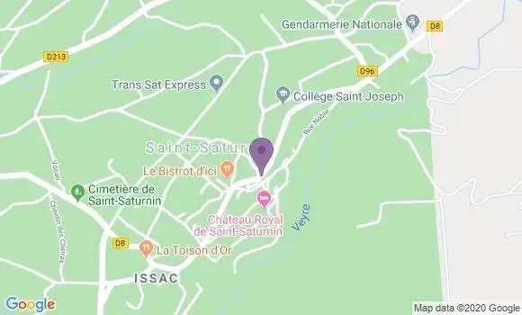 Localisation St Saturnin Ap - 63450
