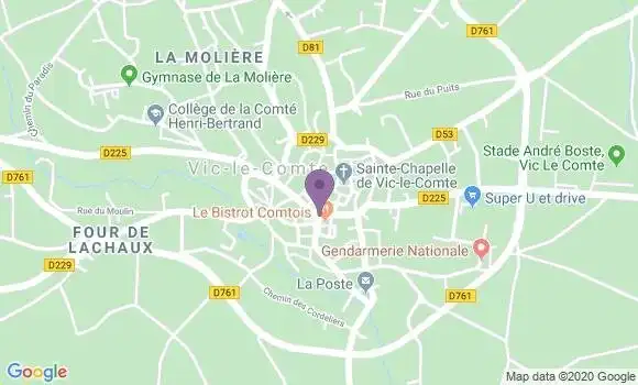 Localisation Vic le Comte - 63270