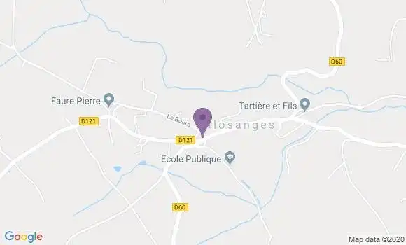 Localisation Villosanges Ap - 63380