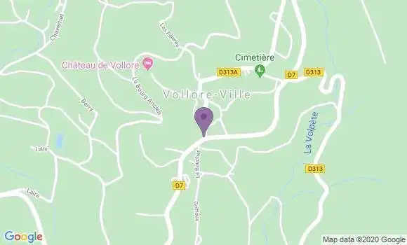 Localisation Vollore Ville Ap - 63120