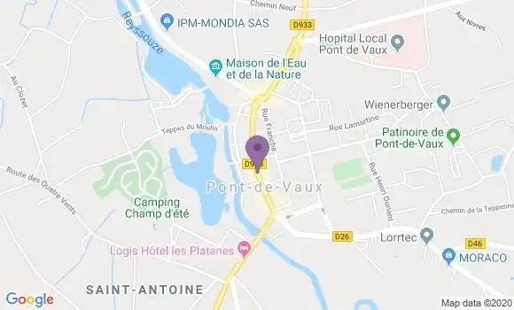 Localisation Pont de Vaux - 01190
