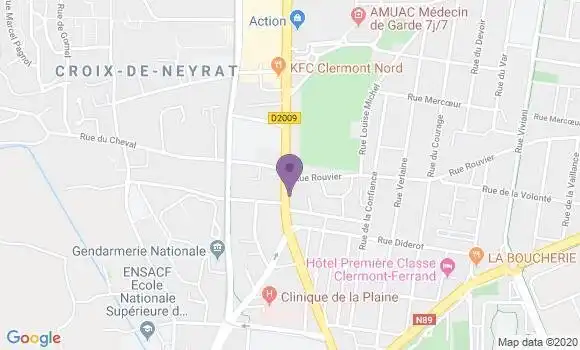 Localisation Clermont Ferrand la Plaine Bp - 63100