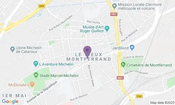 Localisation Montferrand - 63100
