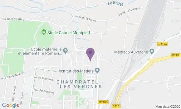 Localisation Clermont Fd les Vergnes Bp - 63100