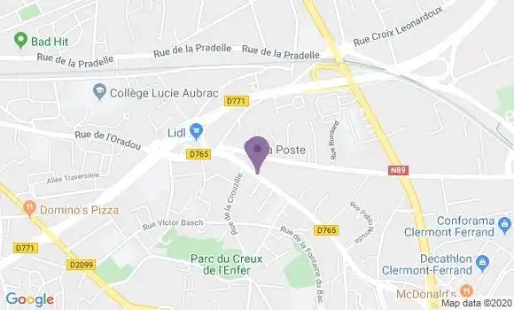 Localisation Clermont Ferrand L