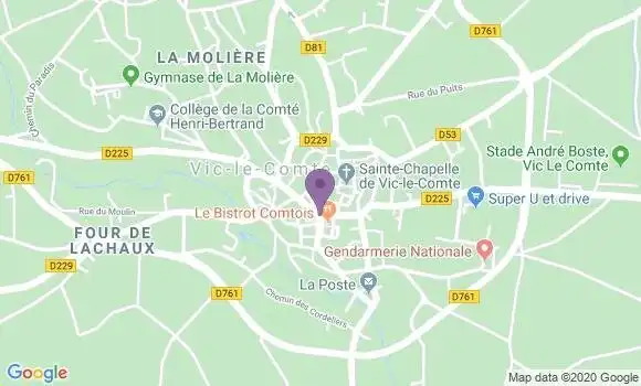 Localisation Vic le Comte Longues Ap - 63270