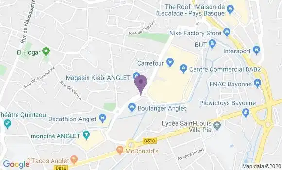 Localisation Anglet Bab 2 - 64600